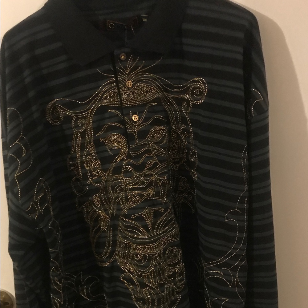 Coogi men’s long sleeve polo pullover shirt